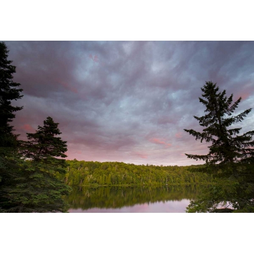 Canada, Quebec Sunset over Lake Long Pond
